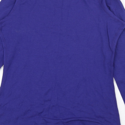 Mountain Warehouse Womens Blue Crew Neck  Wool Pullover Jumper Size 12