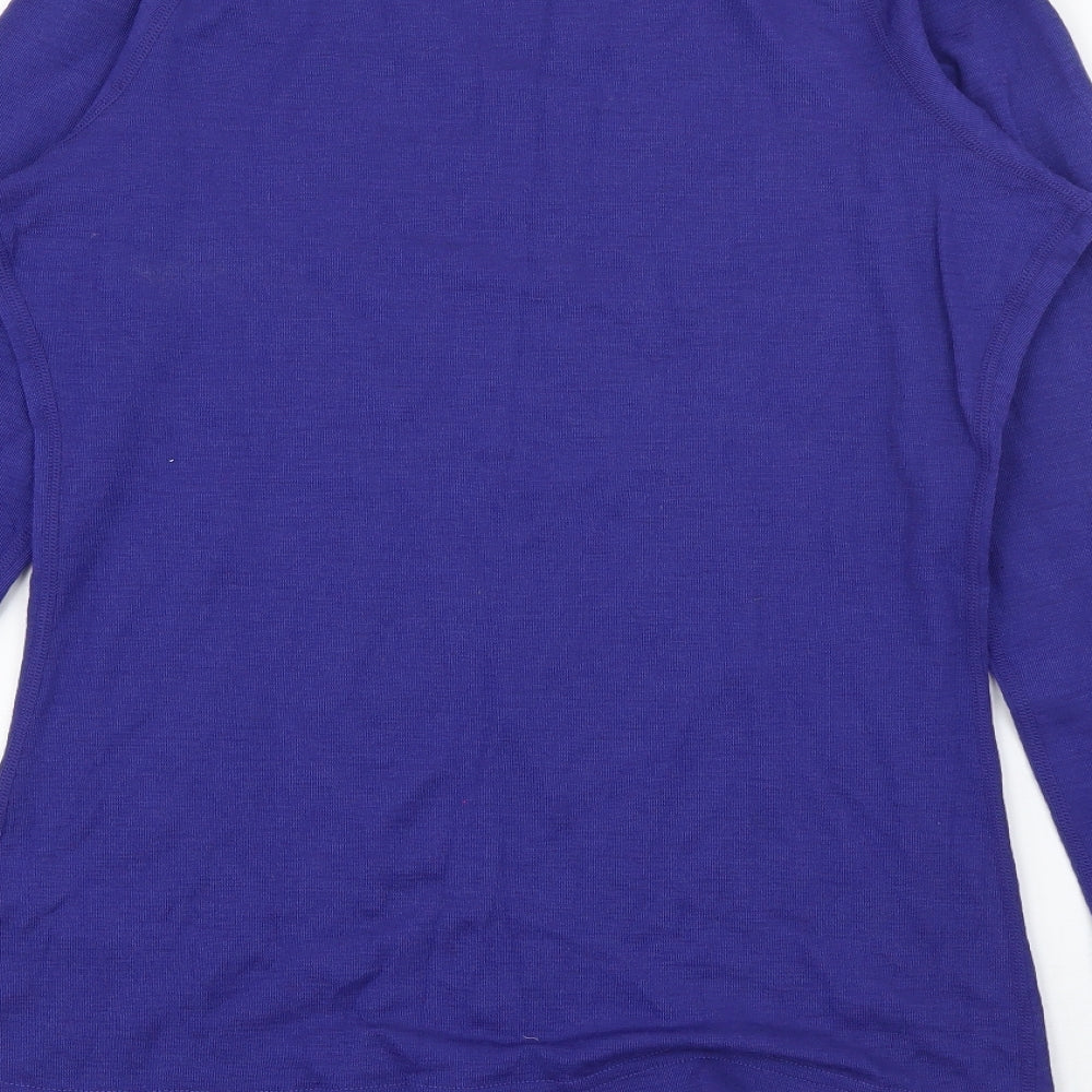 Mountain Warehouse Womens Blue Crew Neck  Wool Pullover Jumper Size 12