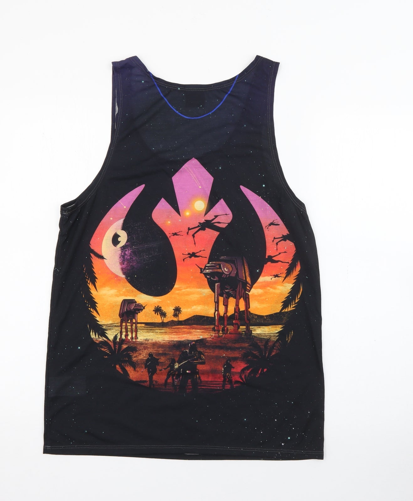 Aloha from Deer Mens Black  Polyester Camisole Tank Size M Scoop Neck  - Starwars