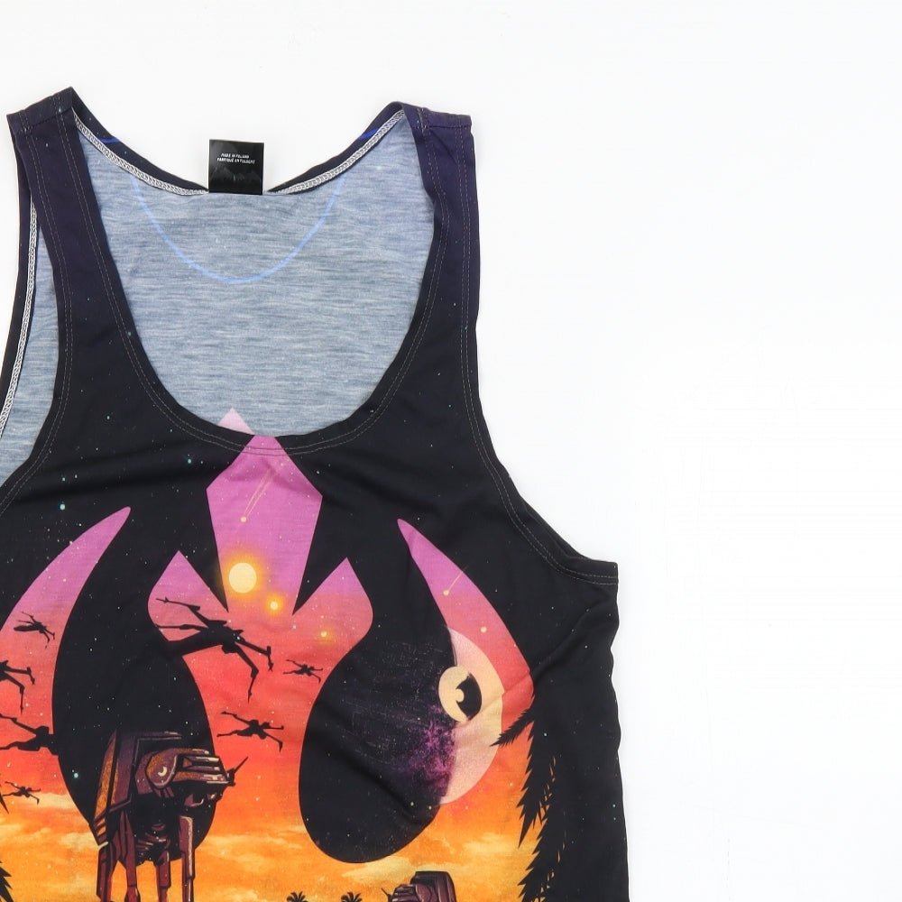Aloha from Deer Mens Black  Polyester Camisole Tank Size M Scoop Neck  - Starwars