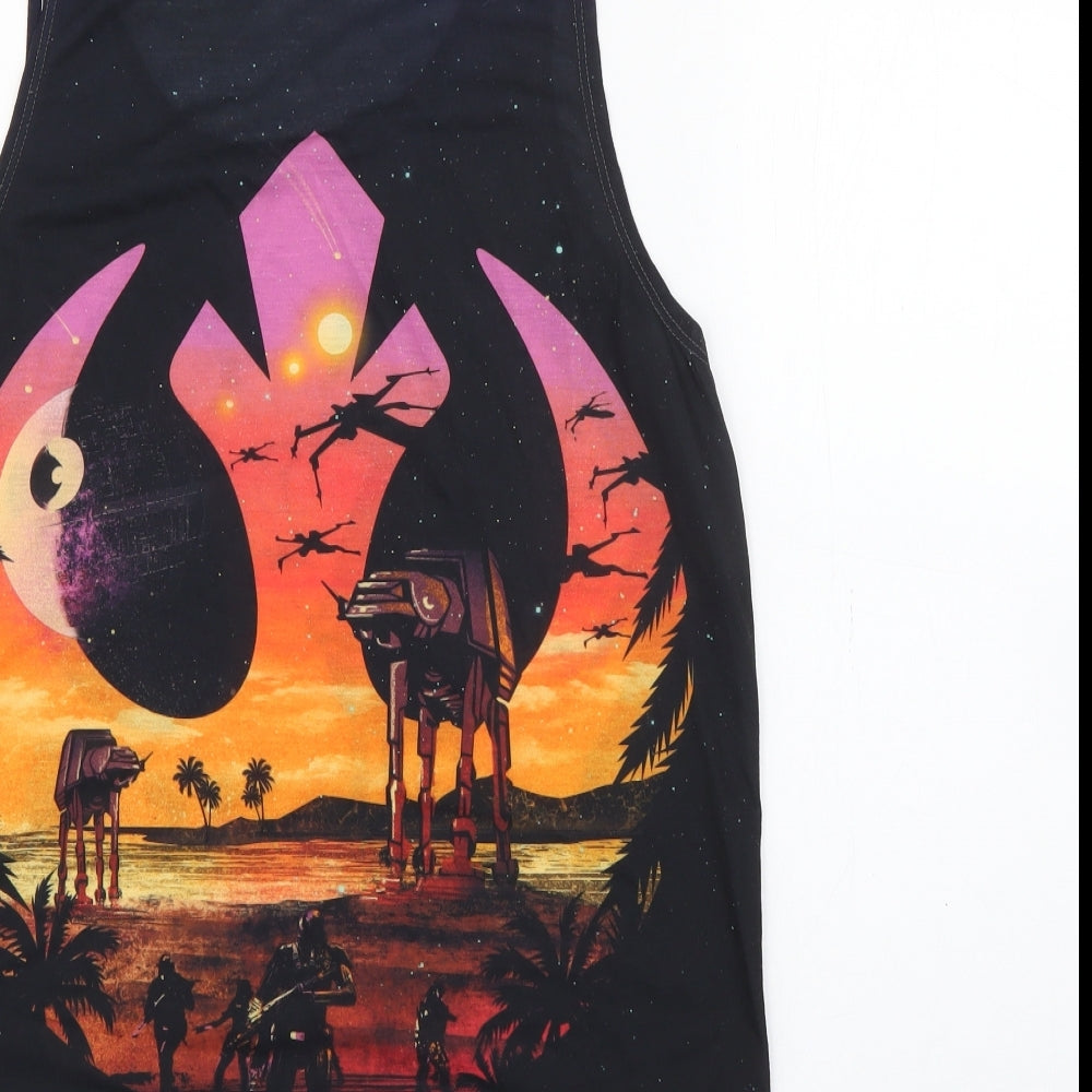 Aloha from Deer Mens Black  Polyester Camisole Tank Size M Scoop Neck  - Starwars