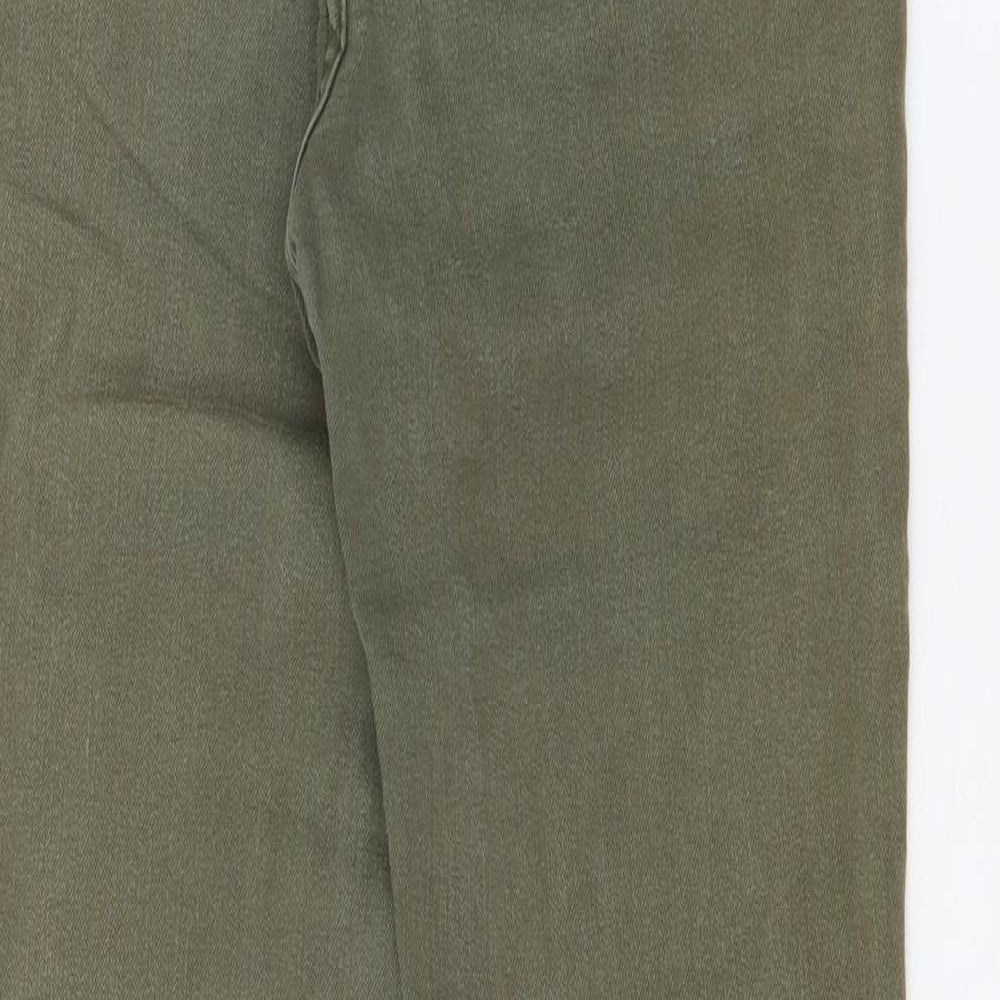 Oasis Womens Green  Cotton Skinny Jeans Size 10 L27 in Regular