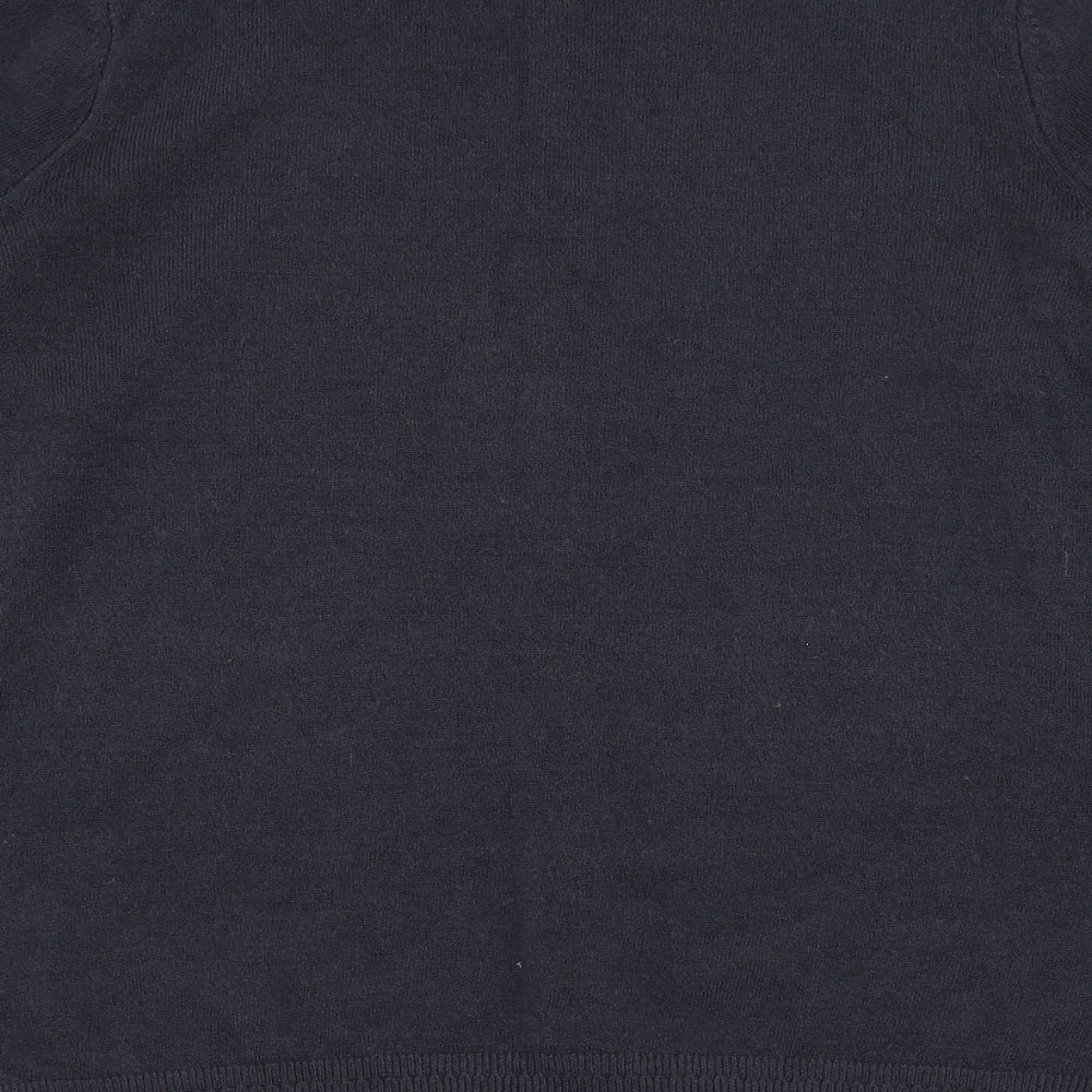 Marks and Spencer Womens Grey Round Neck  Acrylic Cardigan Jumper Size 16