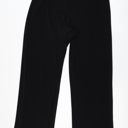 Reflections Womens Black  Polyester Trousers  Size M L28 in Regular