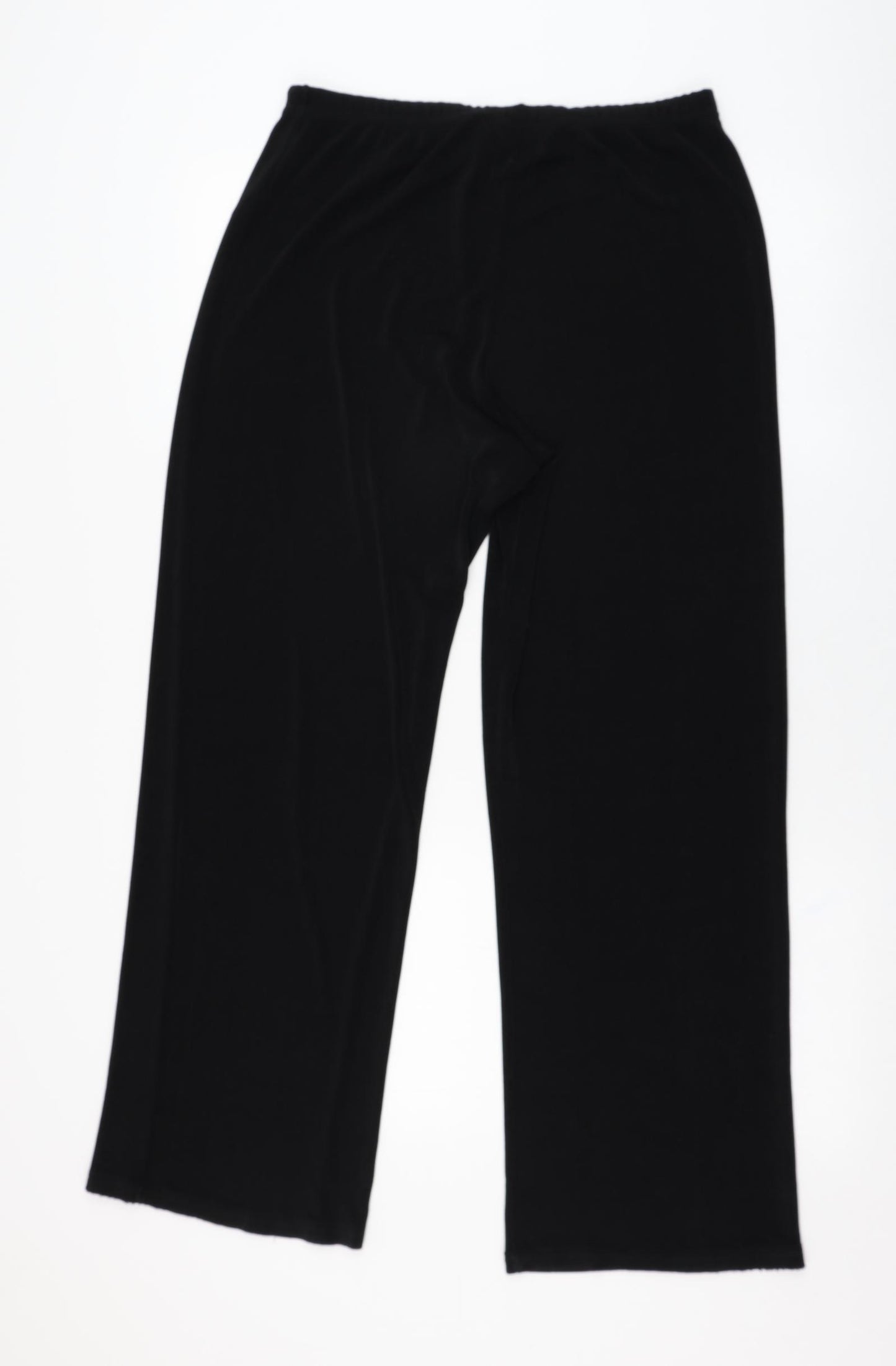 Reflections Womens Black  Polyester Trousers  Size M L28 in Regular