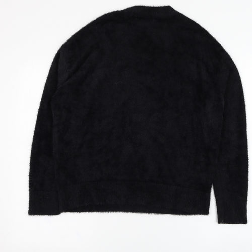 Primark Womens Black  Nylon Pullover Sweatshirt Size 10  Pullover
