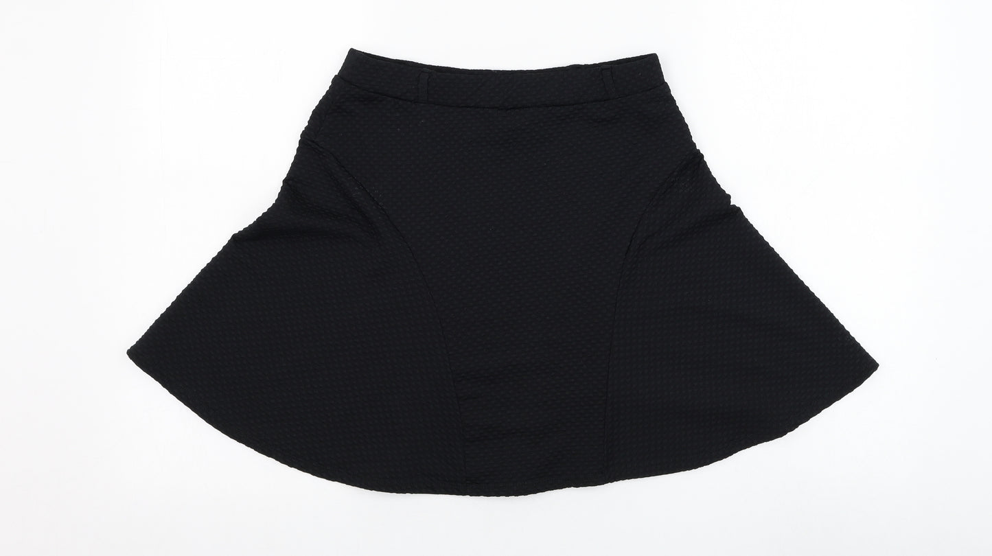 Atmosphere Womens Black  Polyester Skater Skirt Size 12