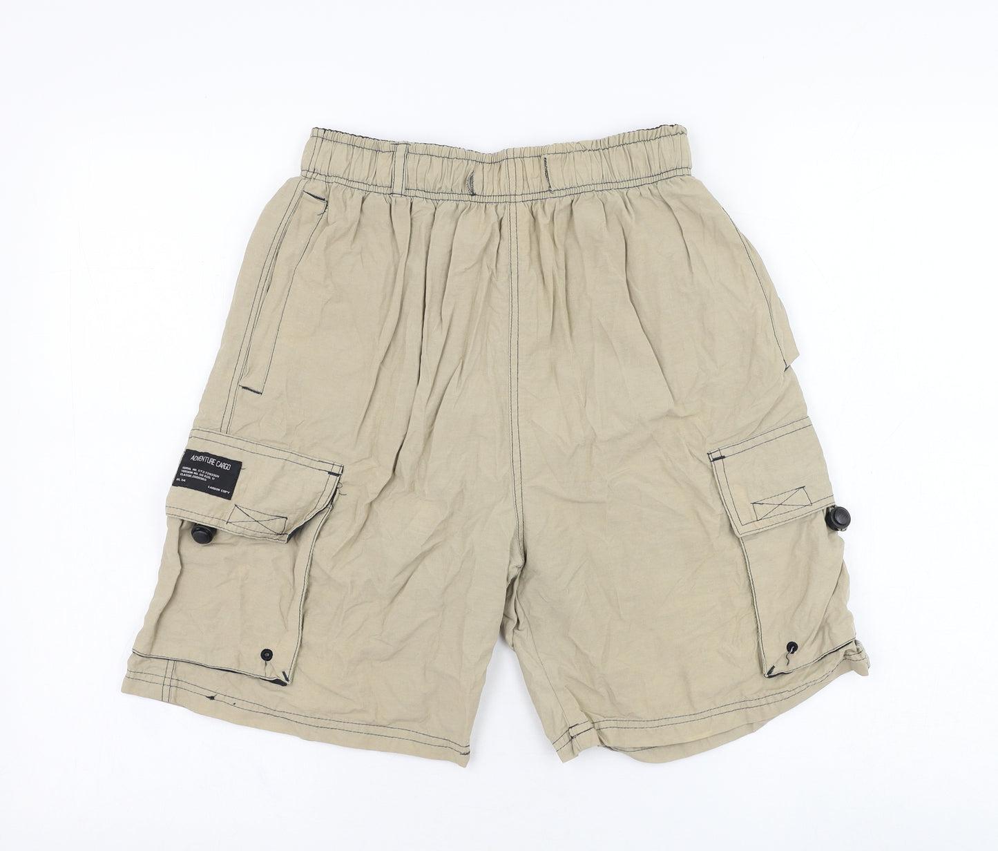 Dunnes Stores Mens Beige  Cotton Cargo Shorts Size M L7 in Regular