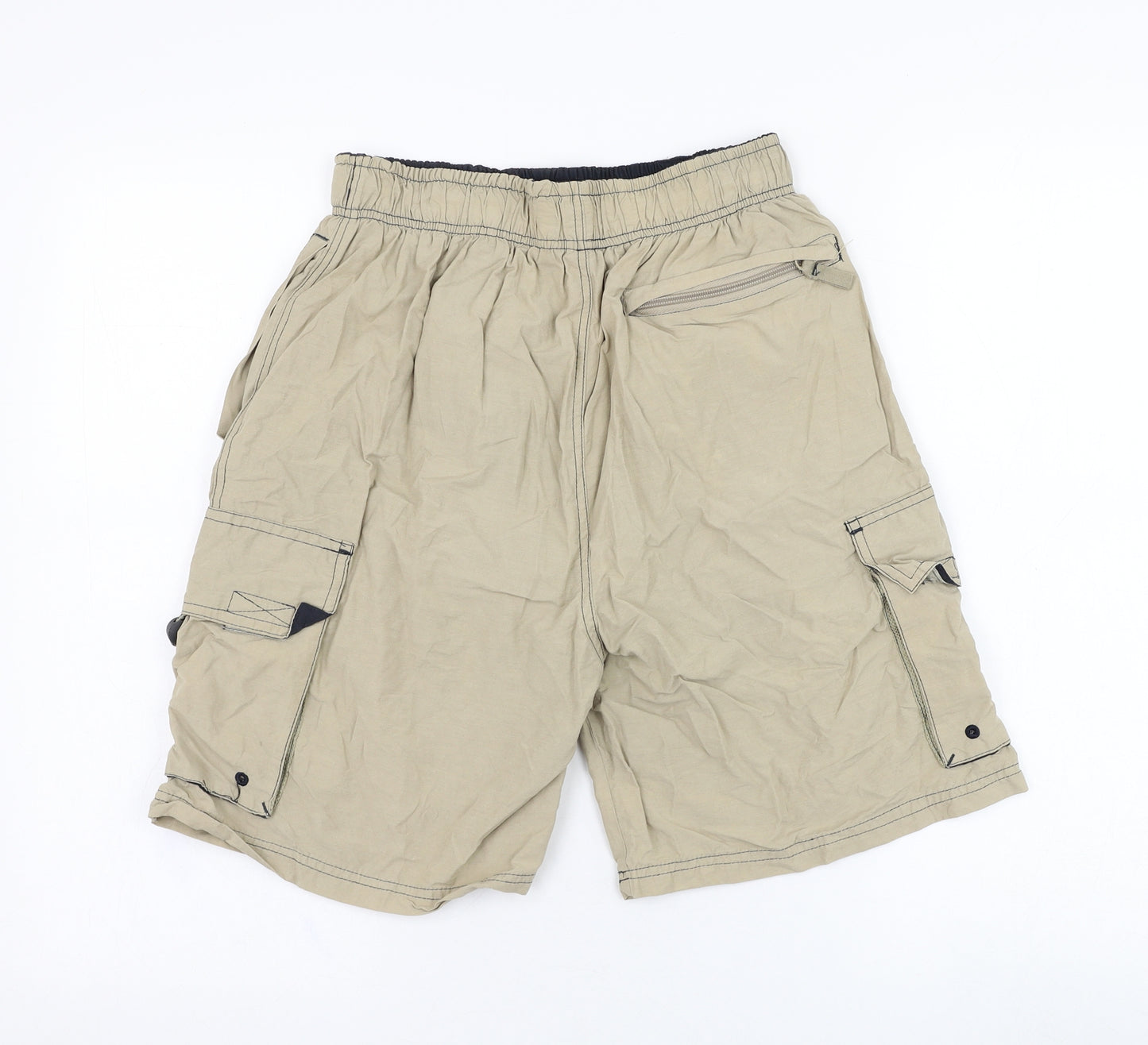 Dunnes Stores Mens Beige  Cotton Cargo Shorts Size M L7 in Regular
