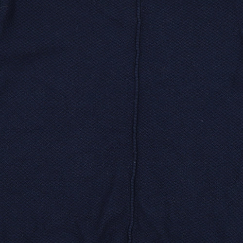 Max Studio Womens Blue Round Neck  Cotton Pullover Jumper Size S