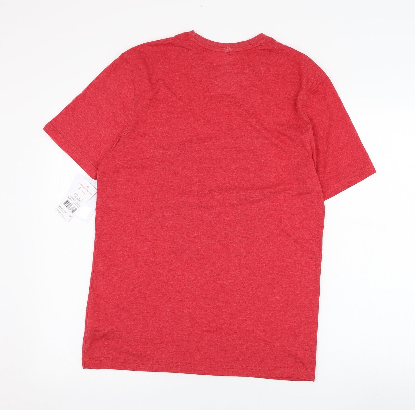 F&F Mens Red  Polyester  T-Shirt Size S Round Neck  - Volkswagen Camper Van, Christmas