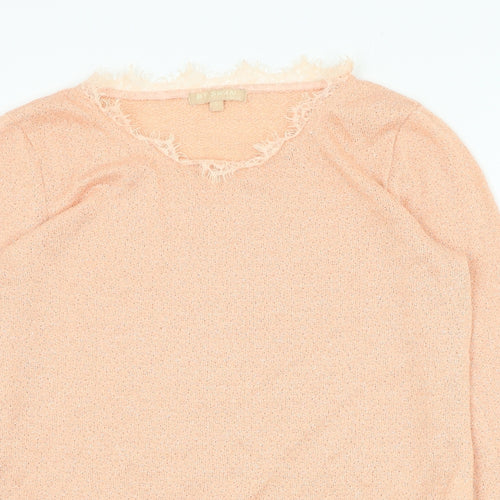 Swan Womens Pink Round Neck  Polyester Pullover Jumper Size S