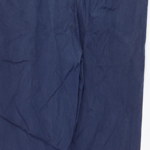Dunnes Stores Mens Blue  Cotton Chino Trousers Size 38 in L27 in Regular Zip