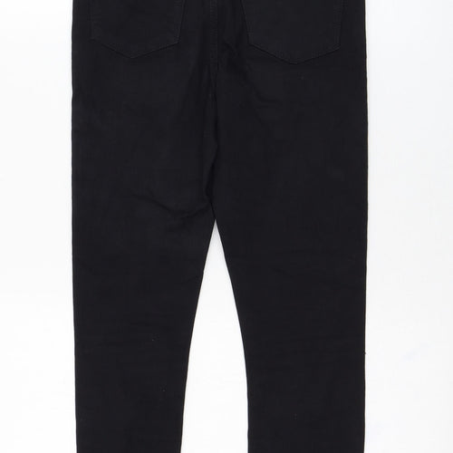 Miss Selfridge Womens Black  Cotton Skinny Jeans Size 8 L24 in Regular Zip