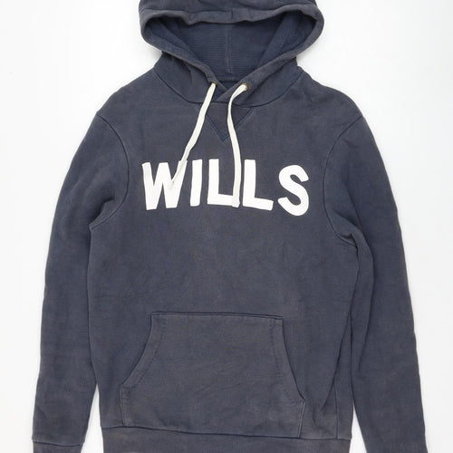 Jack Wills Mens Blue  Cotton Pullover Hoodie Size XS
