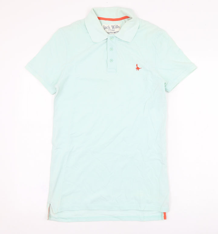 Jack Wills Mens Green  Cotton  Polo Size XS Collared Pullover