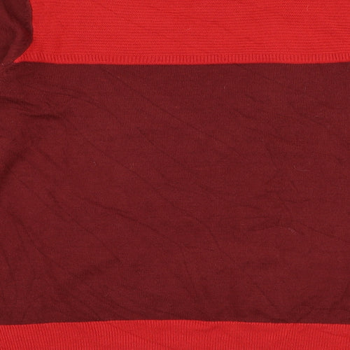 Marks and Spencer Womens Red Round Neck  Acrylic Pullover Jumper Size 14