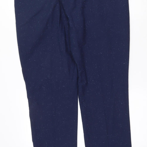 River Island Mens Blue  Polyester Dress Pants Trousers Size 36 L30 in Regular Hook & Eye