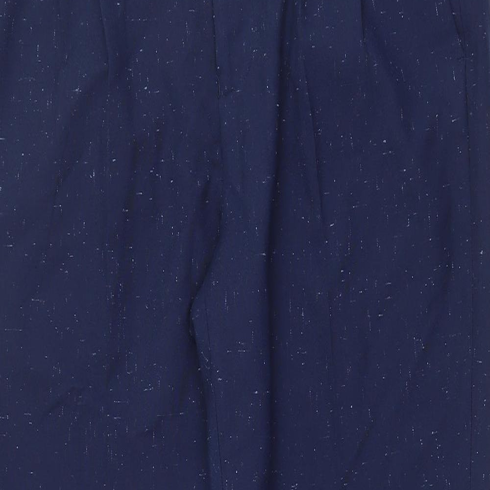 River Island Mens Blue  Polyester Dress Pants Trousers Size 36 L30 in Regular Hook & Eye