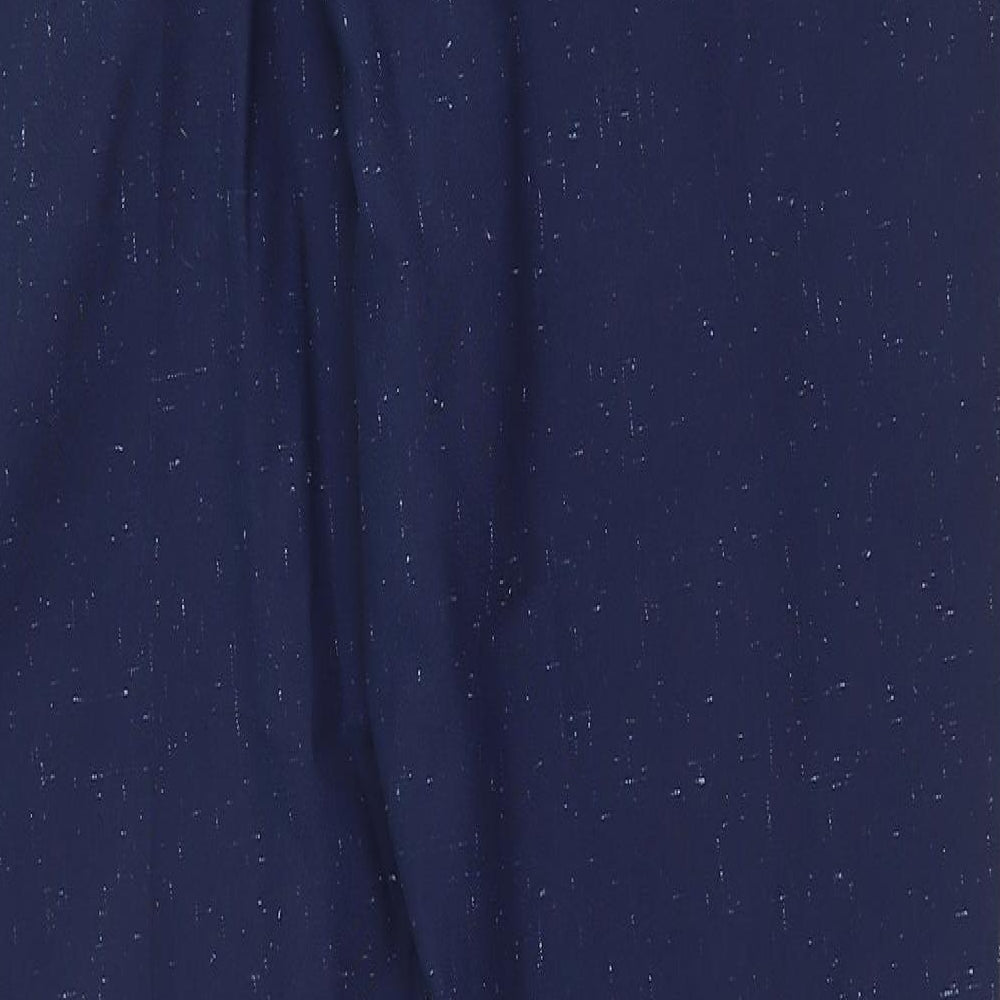 River Island Mens Blue  Polyester Dress Pants Trousers Size 36 L30 in Regular Hook & Eye