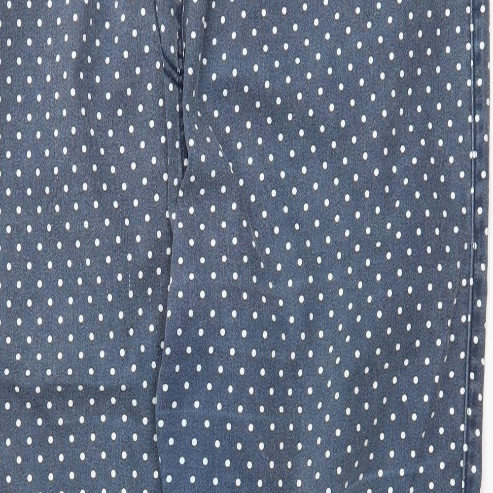 TU Womens Blue Polka Dot Cotton Jegging Jeans Size 18 L29 in Regular