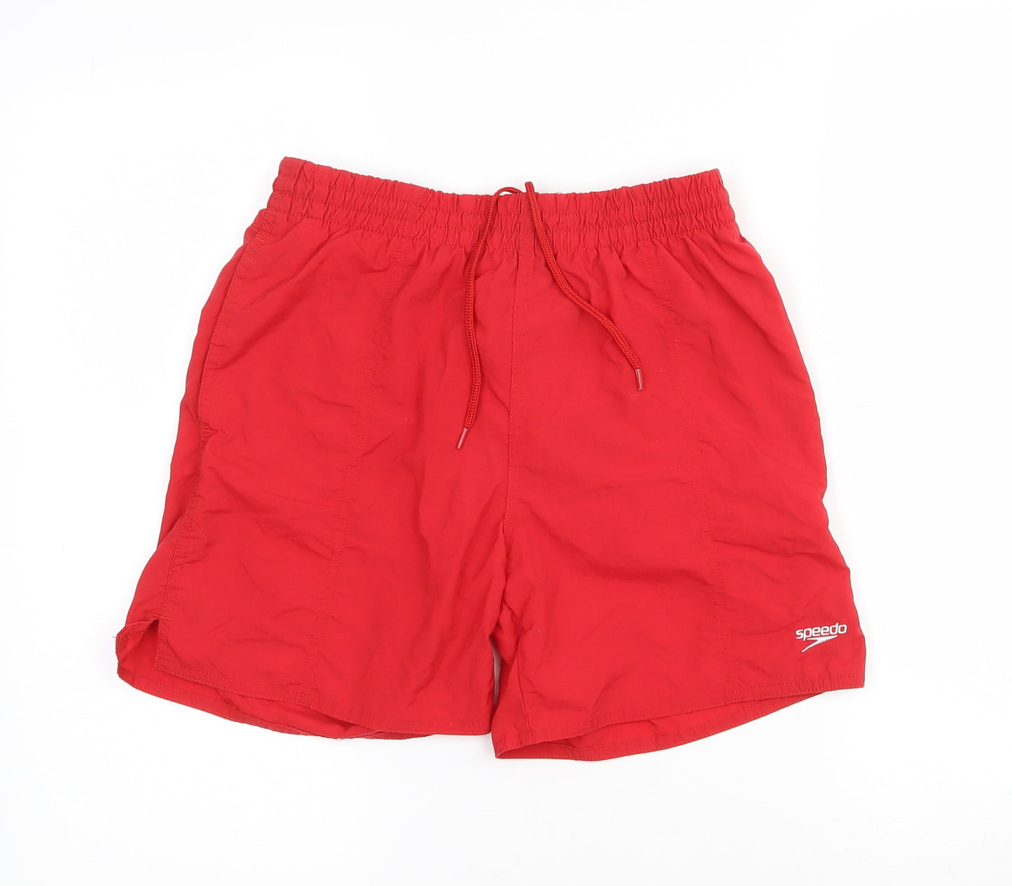Speedo Boys Red  Nylon Bermuda Shorts Size L  Regular Drawstring - Swimshorts