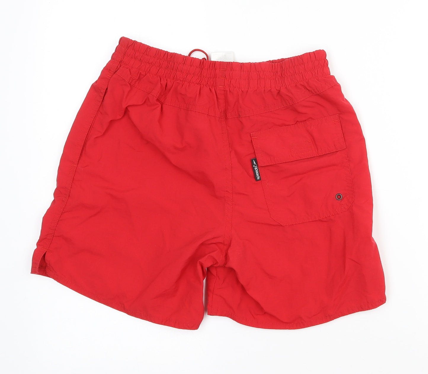 Speedo Boys Red  Nylon Bermuda Shorts Size L  Regular Drawstring - Swimshorts