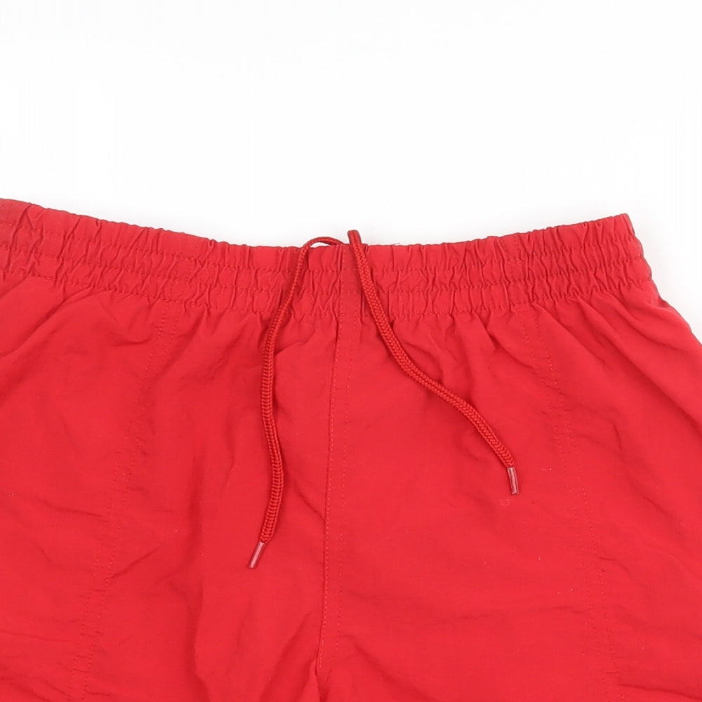 Speedo Boys Red  Nylon Bermuda Shorts Size L  Regular Drawstring - Swimshorts