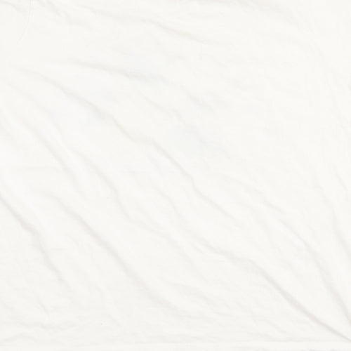 Primark Womens White  Cotton Basic T-Shirt Size 18 Crew Neck - Lemon. 18-20