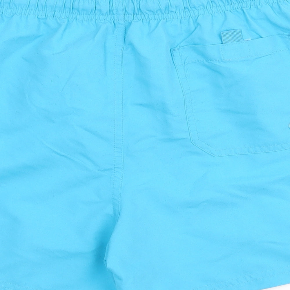 Primark Mens Blue  Polyester Sweat Shorts Size S  Regular Drawstring - Swim shorts. Inside leg 4 inches