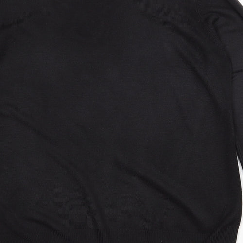 Marks and Spencer Womens Black Round Neck  Acrylic Pullover Jumper Size 10