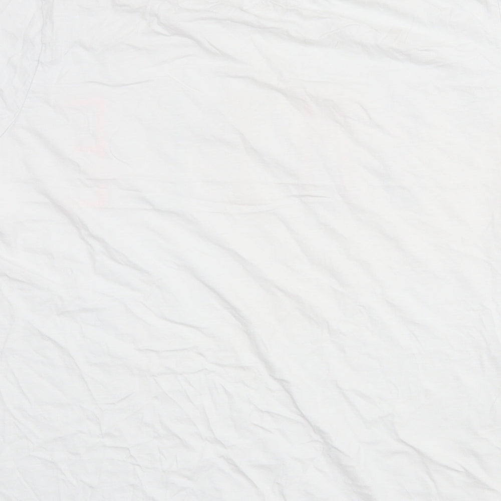 Primark Womens White  Cotton Basic T-Shirt Size 18 Crew Neck - 18/20. Smile