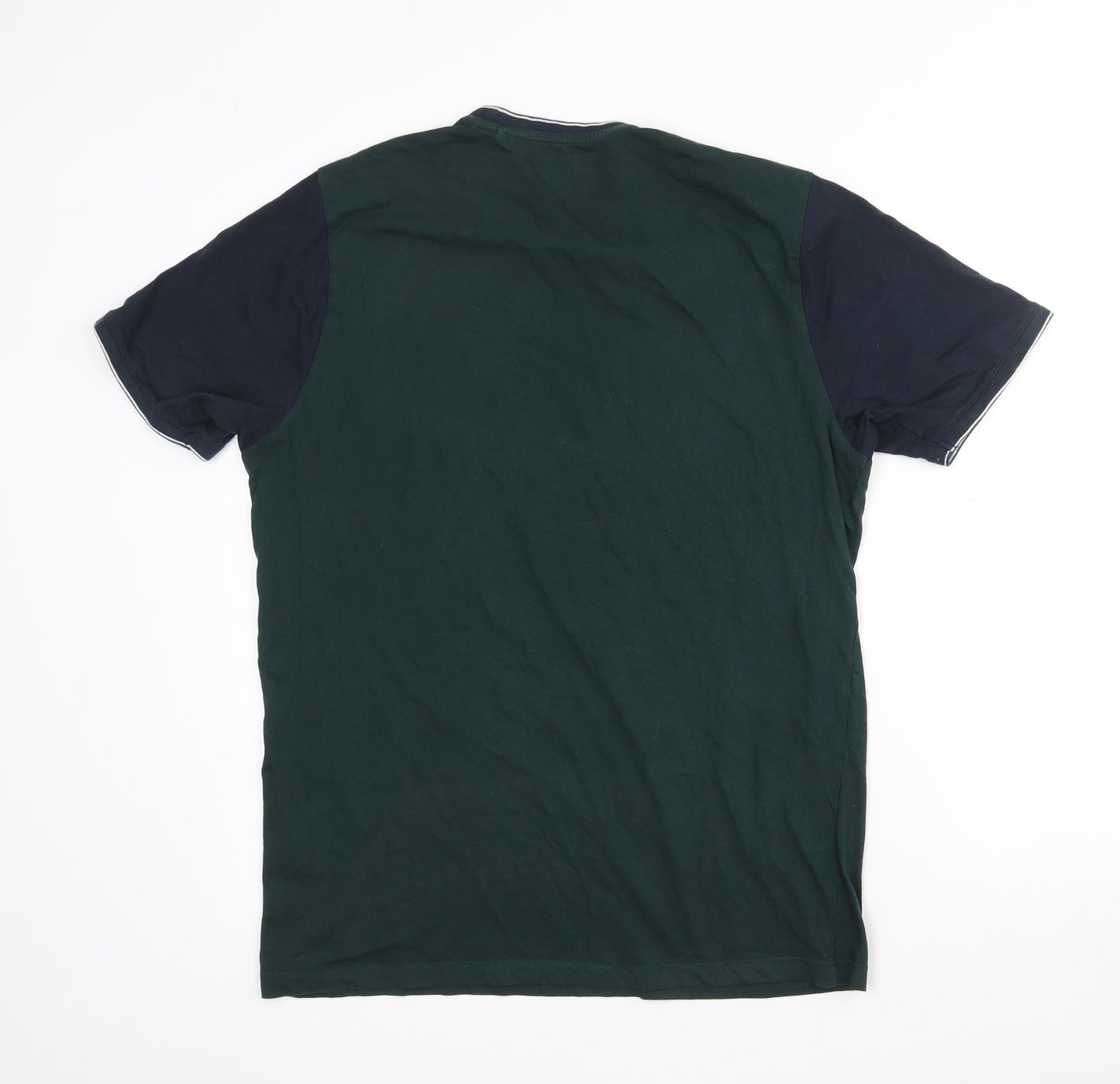 Matalan Mens Green  Cotton  T-Shirt Size M Crew Neck