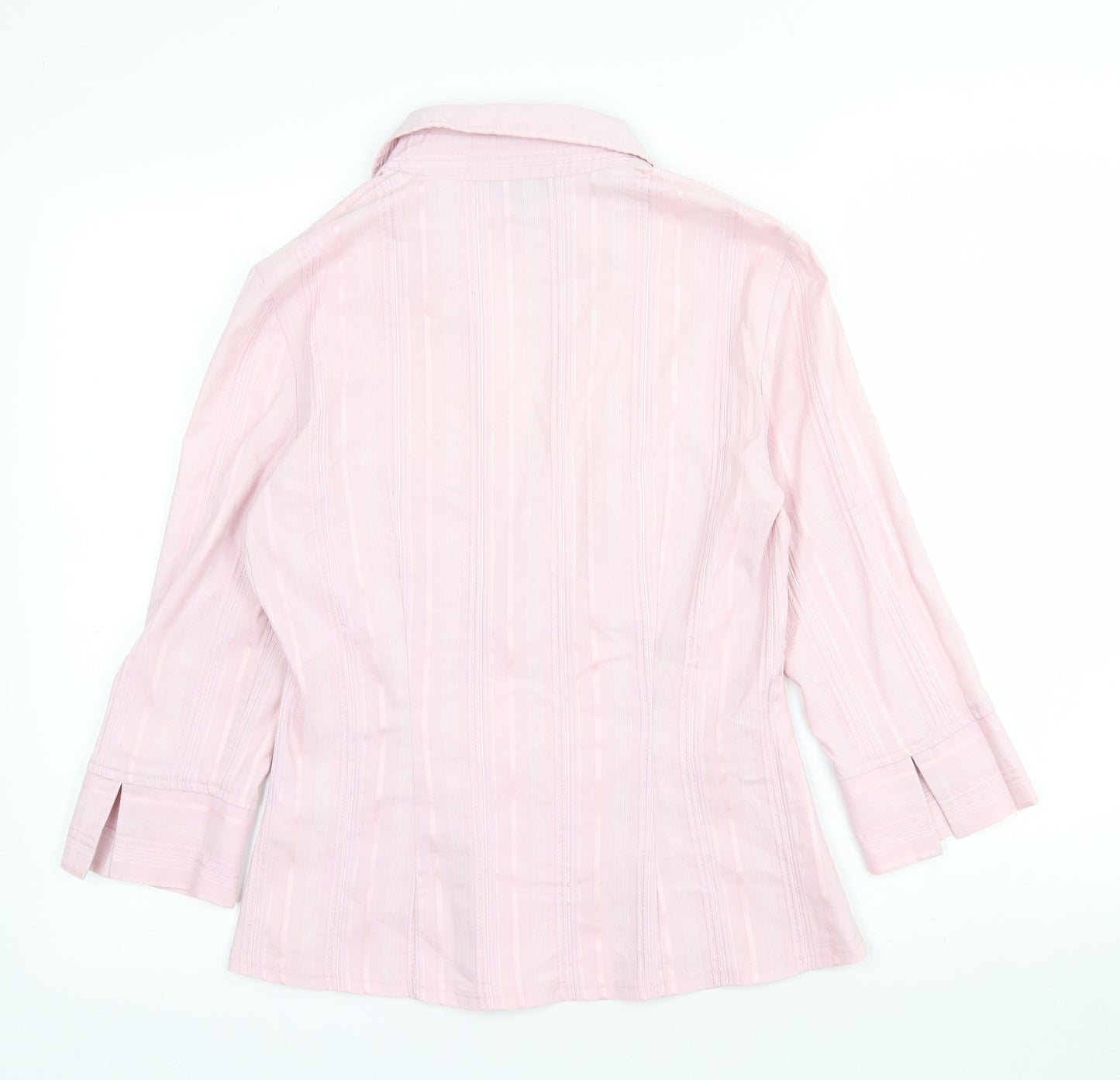 NEXT Womens Pink  Cotton Basic Blouse Size 12 Collared