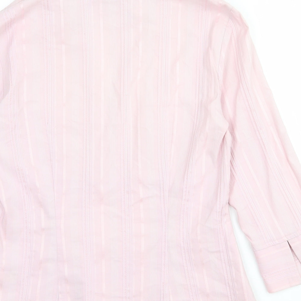 NEXT Womens Pink  Cotton Basic Blouse Size 12 Collared