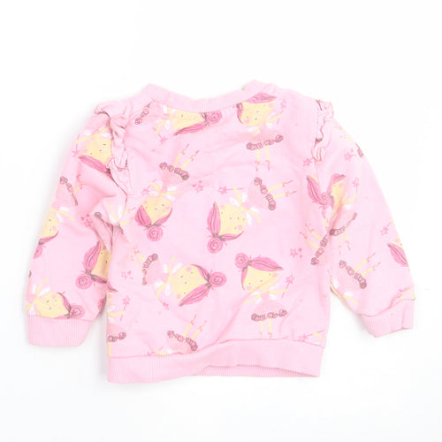 Studio Girls Pink  Cotton Pullover Jumper Size 6-9 Months   - Mama's little bestie