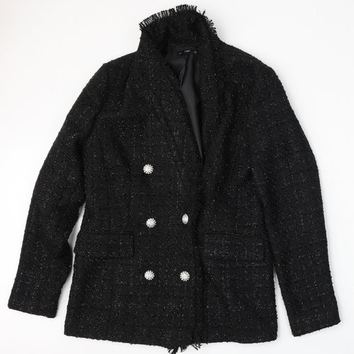 F&F Womens Black   Jacket  Size 12  Button