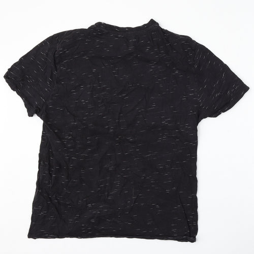 Primark Mens Black  Polyester  T-Shirt Size L Round Neck