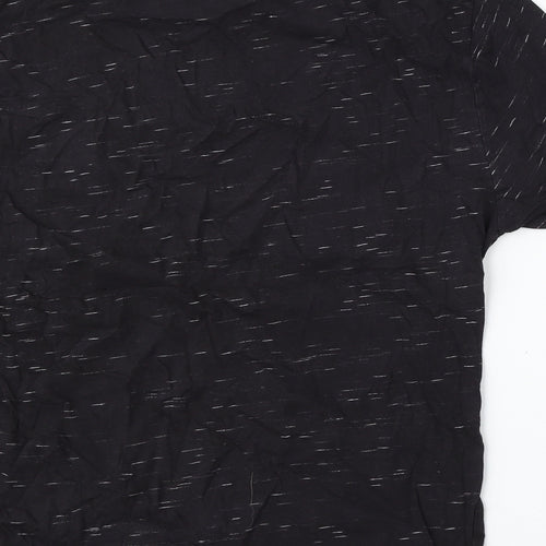 Primark Mens Black  Polyester  T-Shirt Size L Round Neck