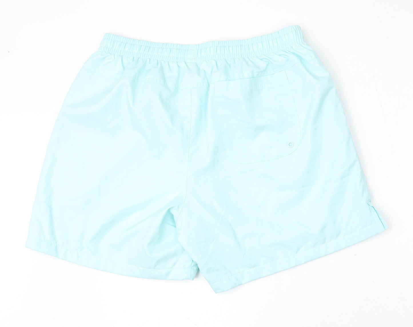 Nike Mens Blue  Polyester Sweat Shorts Size L L8 in Regular Tie