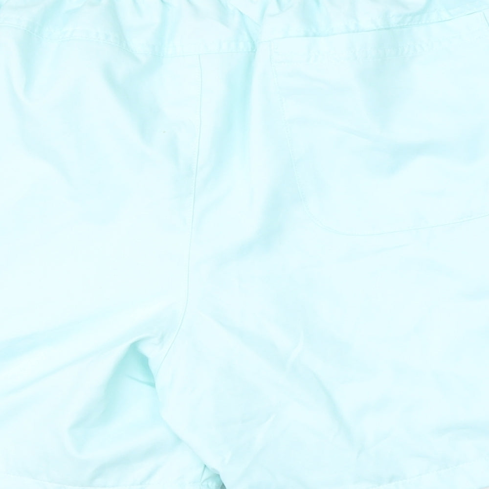 Nike Mens Blue  Polyester Sweat Shorts Size L L8 in Regular Tie