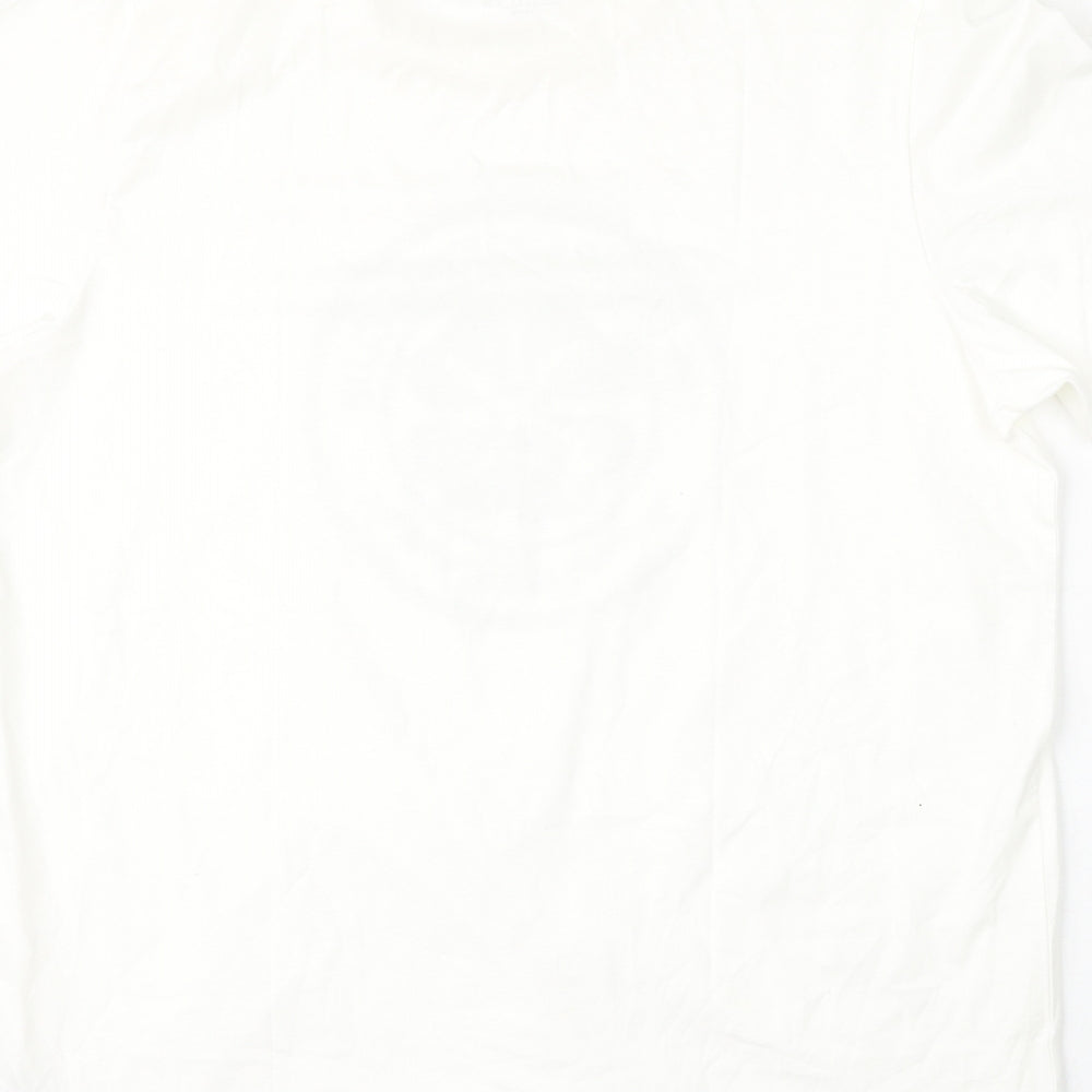 Celtic Football Club Mens White  Cotton  T-Shirt Size L Round Neck