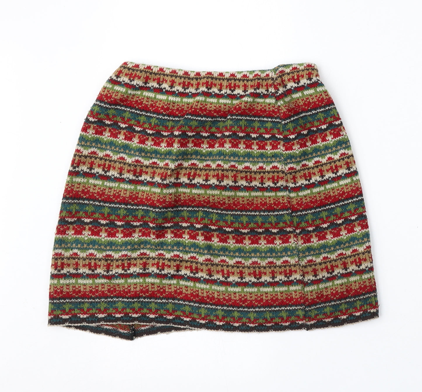 Exhibit One Womens Multicoloured Geometric Acrylic A-Line Skirt Size 26 in