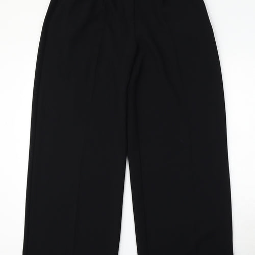 Mango Womens Black  Polyester Trousers  Size 8 L31 in Regular Hook & Loop