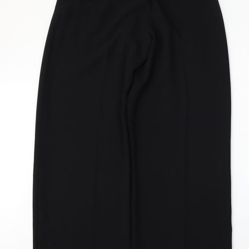 Mango Womens Black  Polyester Trousers  Size 8 L31 in Regular Hook & Loop