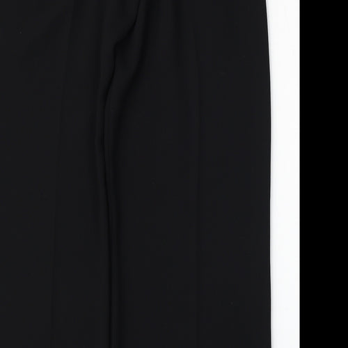 Mango Womens Black  Polyester Trousers  Size 8 L31 in Regular Hook & Loop