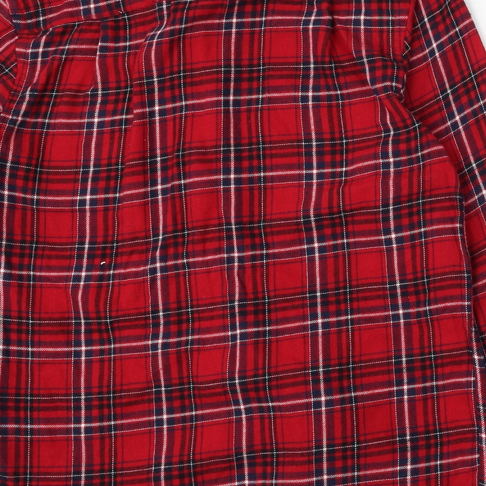 Cedar Wood State Mens Red Check Cotton  Button-Up Size XS Collared Button