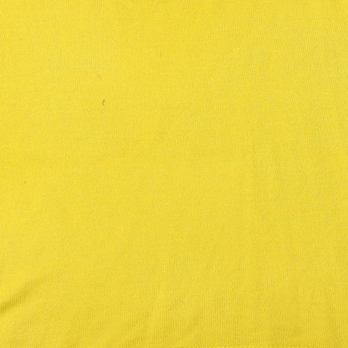 Bonmarché Womens Yellow Round Neck  Acrylic Pullover Jumper Size 20