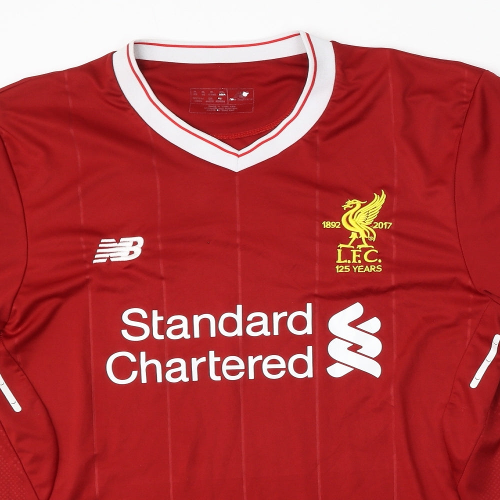 Liverpool FC Mens Red  Polyester  T-Shirt Size XL Round Neck