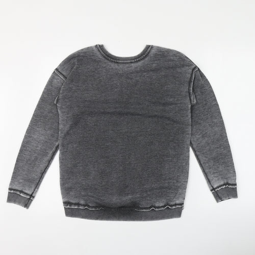 Atmosphere Womens Grey Houndstooth Polyester Pullover Hoodie Size 10